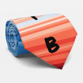 Modern Trendy Birthday Holiday Gift Climate Stripe Stropdas (Opgerold)