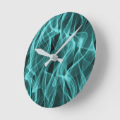 Modern Trendy Blauwgroen Abstract Patroon Ronde Klok (Hoek)