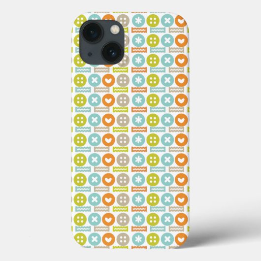 Modern & Trendy Button Pattern iPad Case (Achterkant)