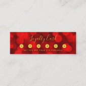 Modern Trendy Calligraphy Ruby Red Bokeh Lights Klantenkaartje (Voorkant)