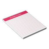 Modern Trendy Cherry Red Script Large Print Notitieblok (Schuin)