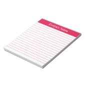 Modern Trendy Cherry Red Script Large Print Notitieblok (Gedraaid)