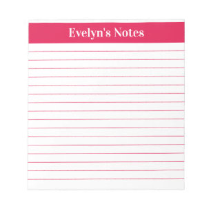 Modern Trendy Cherry Red Script Large Print Notitieblok