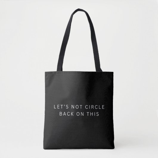 Modern Trendy Circle Terug op deze Canvas tas (Voorkant)