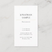 Modern Trendy Clean Design Elegant Plain Luxury Visitekaartje (Achterkant)