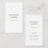 Modern Trendy Clean Design Elegant Plain Luxury Visitekaartje (Voorkant / Achterkant)