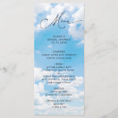 Modern Trendy Cloud Nine Vrijgezellenfeest Menu (Voorkant)