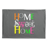 Modern Trendy Colorful Home Sweet Home Kussensloop (Achterkant)