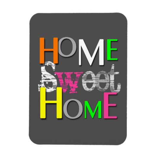 Modern Trendy Colorful Home Sweet Home Magneet (Verticaal)