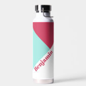 Modern Trendy Colorful Pink Personalized Name Waterfles (Links)