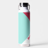 Modern Trendy Colorful Pink Personalized Name Waterfles (Voorkant)