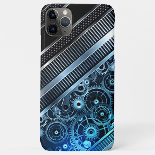Modern Trendy Cool Retro Industrial Gears Pattern Case-Mate iPhone Case (Achterkant)