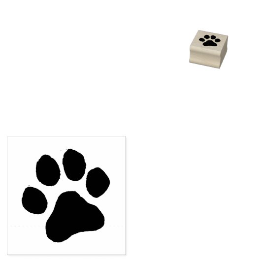 Modern Trendy Dog Pet Paw Print Cute        Rubberstempel (Gestempeld)