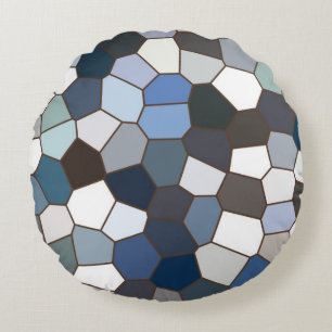 Modern Trendy Earth Toned Pattern Rond Kussen