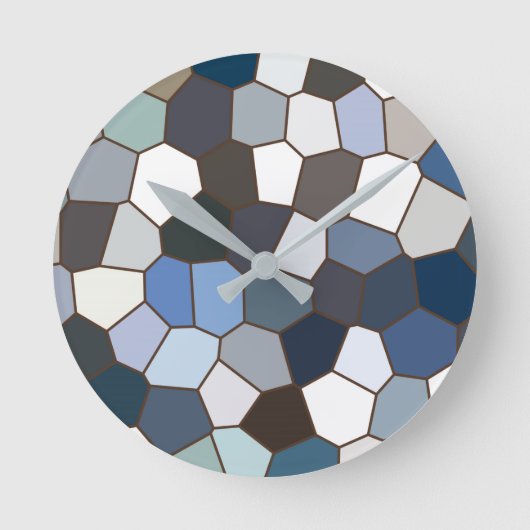 Modern Trendy Earth Toned Pattern Ronde Klok (Voorkant)