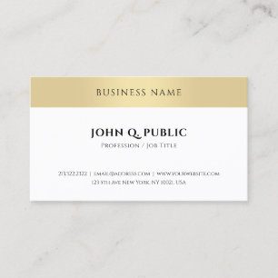 Modern Trendy Elegant Gold Look Eenvoudige Sjabloo Visitekaartje