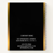 Modern Trendy Elegant Gold Notitieboek (Achterkant)