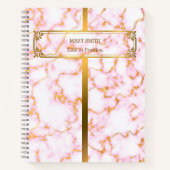 Modern Trendy Elegant Marble Gold Notitieboek (Voorkant)