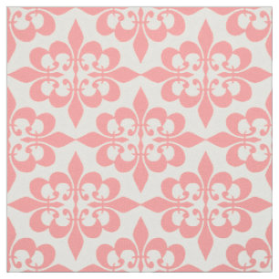 Modern Trendy Elegant Pink Damask Stof