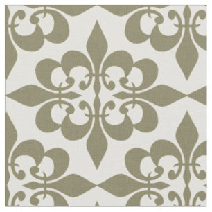 Modern Trendy Elegant Taupe Damask Stof