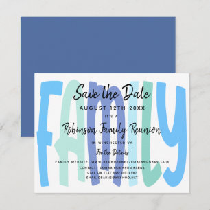 Modern Trendy Family Reunion Save the Date Card