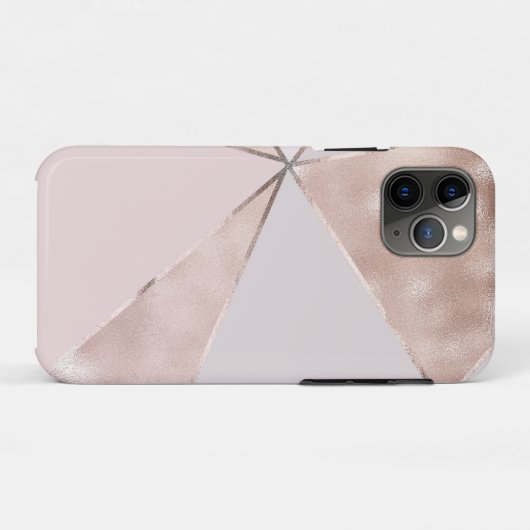 Modern Trendy Feminine Triangle Blush Texture Case-Mate iPhone Case (Achterkant (horizontaal))