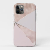 Modern Trendy Feminine Triangle Blush Texture Case-Mate iPhone Case (Achterkant)