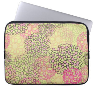 Modern Trendy Floral Pattern Laptop Sleeve