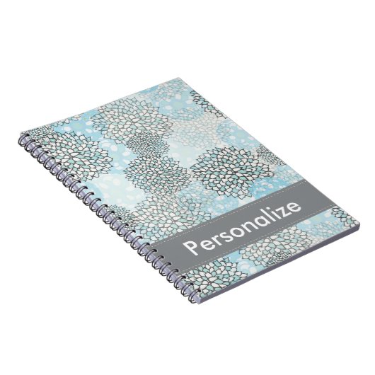 Modern Trendy Floral Pattern Personalized Notitieboek (Rechterzijde)