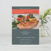 MODERN TRENDY FOTO GRAY WORKSHOP EVENT INVITATIE KAART (Staand voorkant)