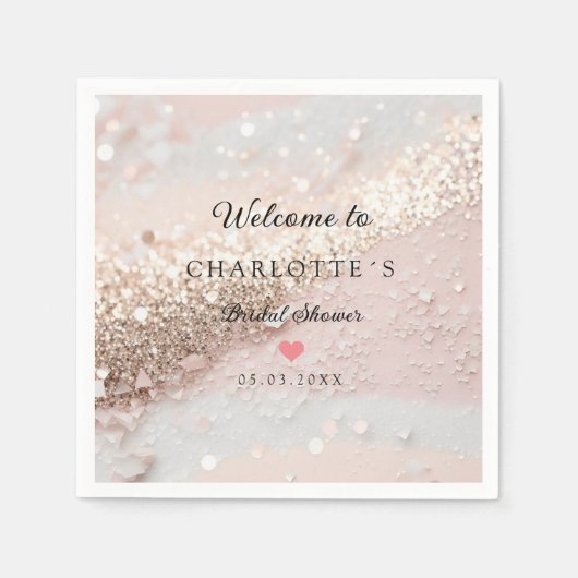 Modern, Trendy, Glitter Servet (Voorkant)