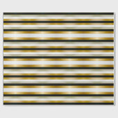 Modern Trendy Gold Silver Black Stripes Cadeaupapier (Vlak)
