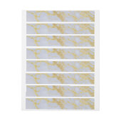 Modern Trendy Goud Glitter Marmer Adreslabel Wikkel (Vel)