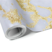 Modern Trendy Goud Glitter Marmer Cadeaupapier (Rol Hoek)