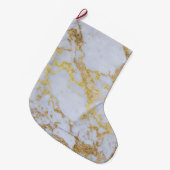 Modern Trendy Goud Glitter Marmer Grote Kerstsok (Voorkant (Hangend))