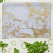 Modern Trendy Goud Glitter Marmer Theedoek (Gevouwen)