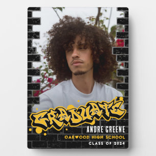 Modern Trendy Graffiti Afstuderen Foto Lijst Fotoplaat