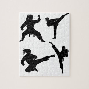 Modern trendy karate / taekwondo / judo legpuzzel