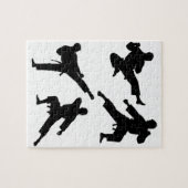Modern trendy karate / taekwondo / judo legpuzzel (Horizontaal)