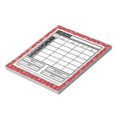 Modern Trendy Merry Christmas Bunco Score Notitieb Notitieblok (Gedraaid)