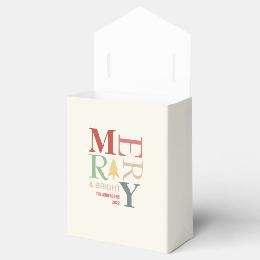 Modern Trendy Merry en helder minimalistisch kleur Bedankdoosjes (Geopend)