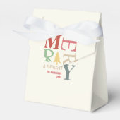 Modern Trendy Merry en helder minimalistisch kleur Bedankdoosjes (Voorkant Zijde)