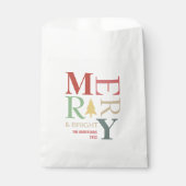 Modern Trendy Merry en helder minimalistisch kleur Bedankzakje (Voorkant)