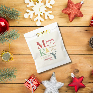 Modern Trendy Merry en helder minimalistisch kleur Bedankzakje