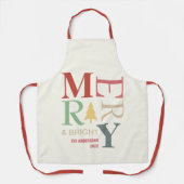 Modern Trendy Merry en helder minimalistisch kleur Schort (Voorkant)