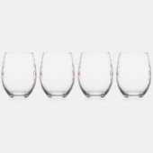 Modern Trendy Merry Kerstminimalist Wijnglas Zonder Voet (Rechts)