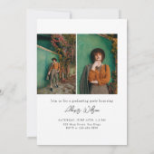 Modern Trendy Minimalist 3 foto Afstuderen Kaart (Achterkant)