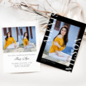 Modern Trendy Minimalist 3 foto Afstuderen Kaart