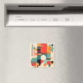 Modern Trendy Minimalist Geometric Magneet (Insitu (Vaatwasser))