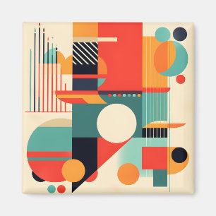 Modern Trendy Minimalist Geometric Magneet